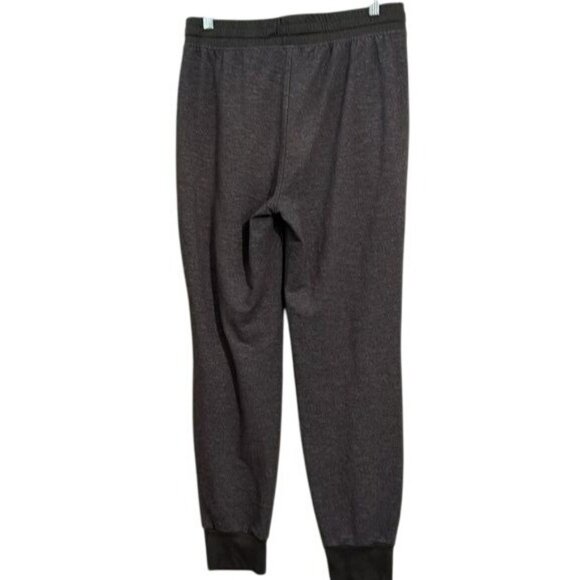 Mens Heather Gray Jogger Pants With Elastic Waist & Drawstring Ribbed Cuffs & Si - Picture 5 of 8